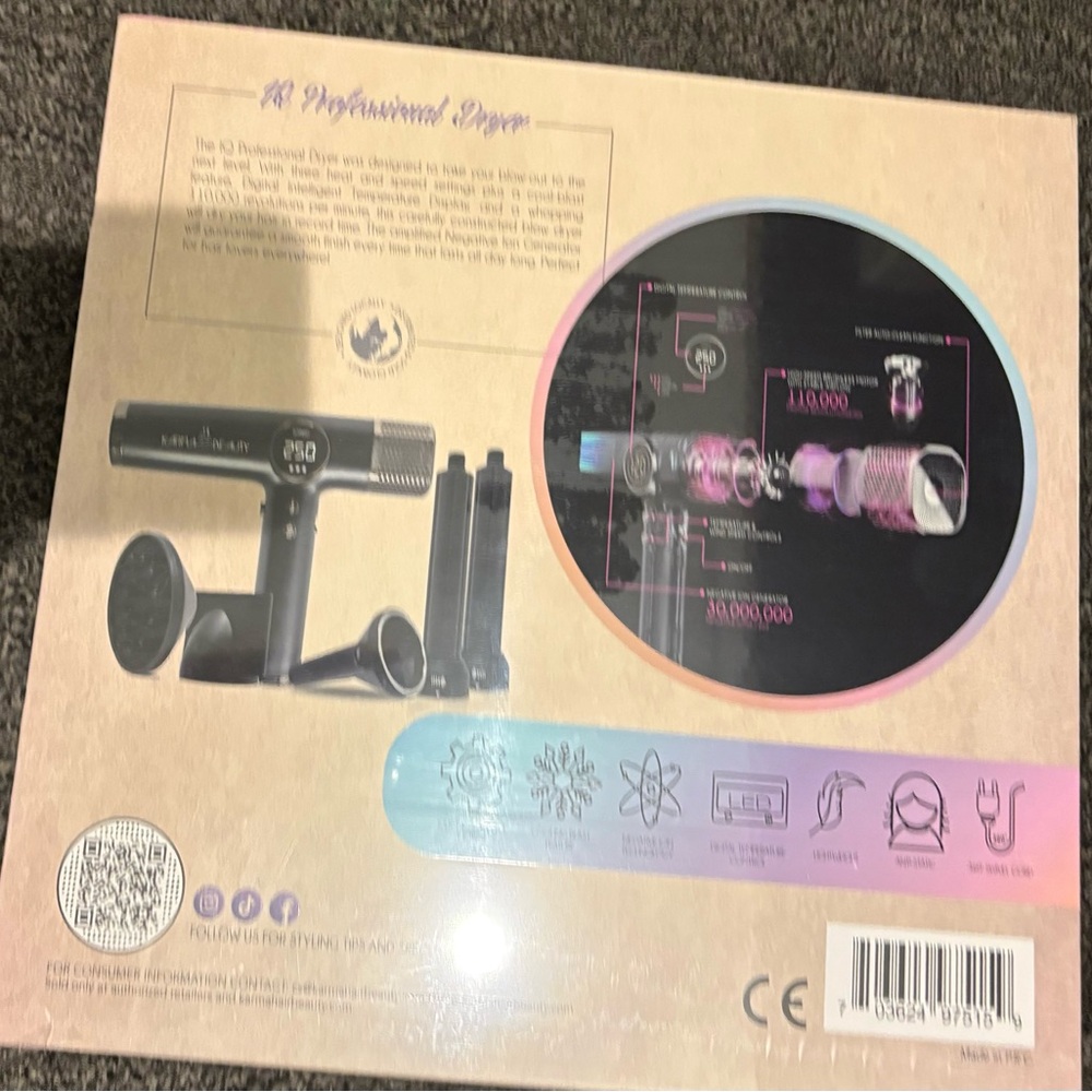 Karma Beauty Ionic Digital Blow Dryer - Black - Picture 2 of 2